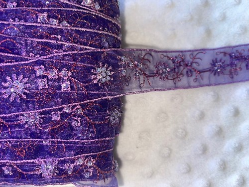 Yards purple organza - yards,