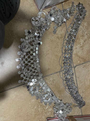 Silver metal sequin trim - sequin,