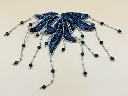 Vintage beaded applique - beaded,
