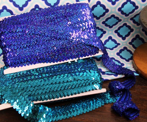 Stretch sequin trim 11yds - sequin,